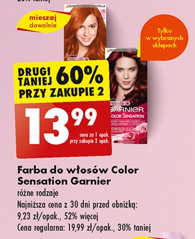 Farba do włosów 4.60 ciemna czerwień Garnier color senstation promocja