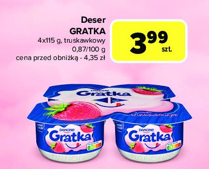 Jogurt truskawka Danone gratka promocja w Carrefour Market