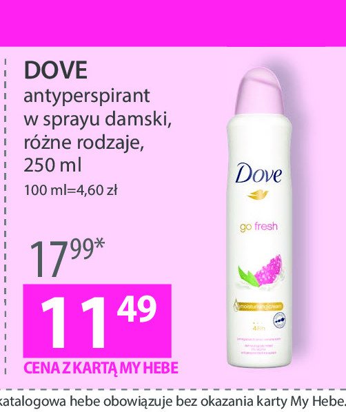 Dezodorant pomegranate & lemon Dove go fresh promocja
