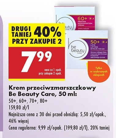 Krem przeciwzmarszczkowy 70+ Be beauty care promocja