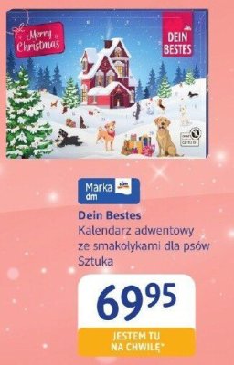 Kalendarz adwentowy Dein Bestes ze smakoływkami dla psów promocja w Drogerie DM