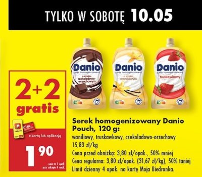 Serek czekoladowo-orzechowy saszetka Danone danio promocja