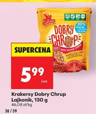 Krakersy Dobry Chrup Łajkonik, 130 g promocja w Biedronka