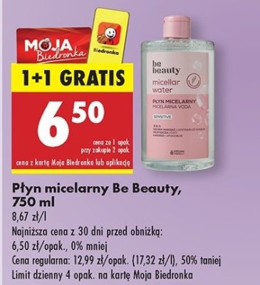 Płyn micelarny sensitive Be beauty Be beauty care promocja