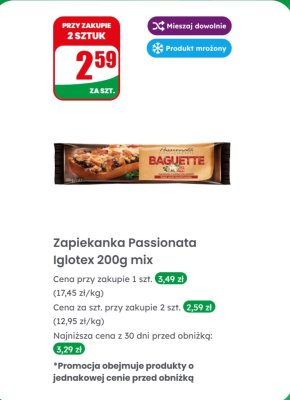 Zapiekanka Passionata 200g mix promocja w Dino