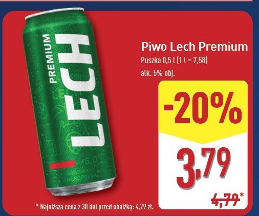 Piwo Lech promocja w Aldi