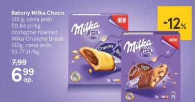 Ciastka z alpejsk膮 czekolad膮 Milka crunchy break promocja