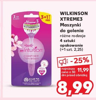 Maszynki do golenia coconut blossom Wilkinson my intuition comfort promocja