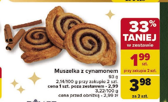 Muszelka z cynamonem promocja w Carrefour Market