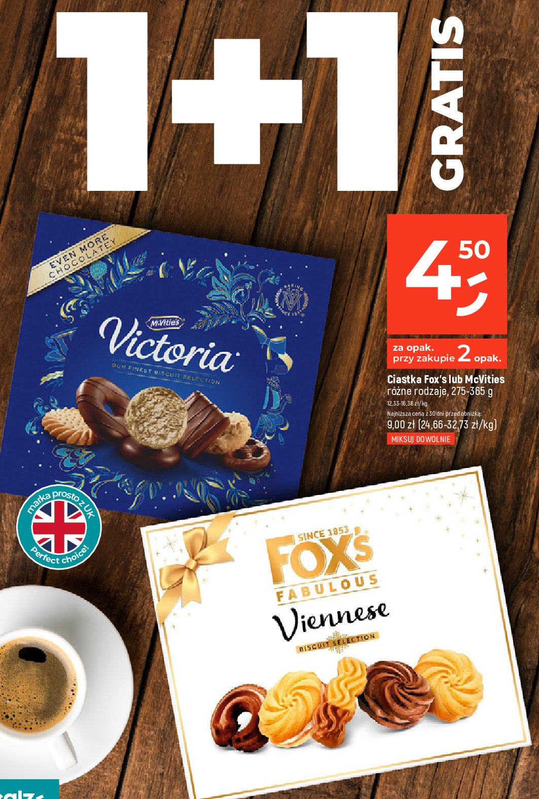 Ciastka viennese Fox's promocja