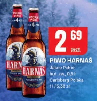 Piwo Harnaś Jasne Pełne promocja w Chorten
