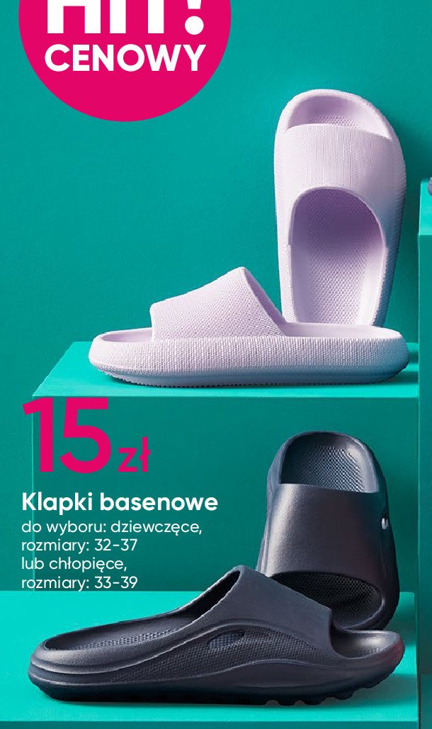 Klapki basenowe dziewczęce 32-37 promocja