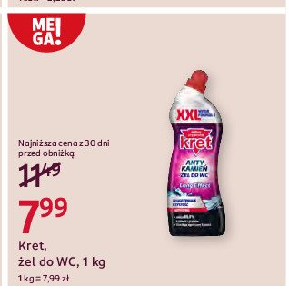 Żel do wc anty kamień Kret promocja