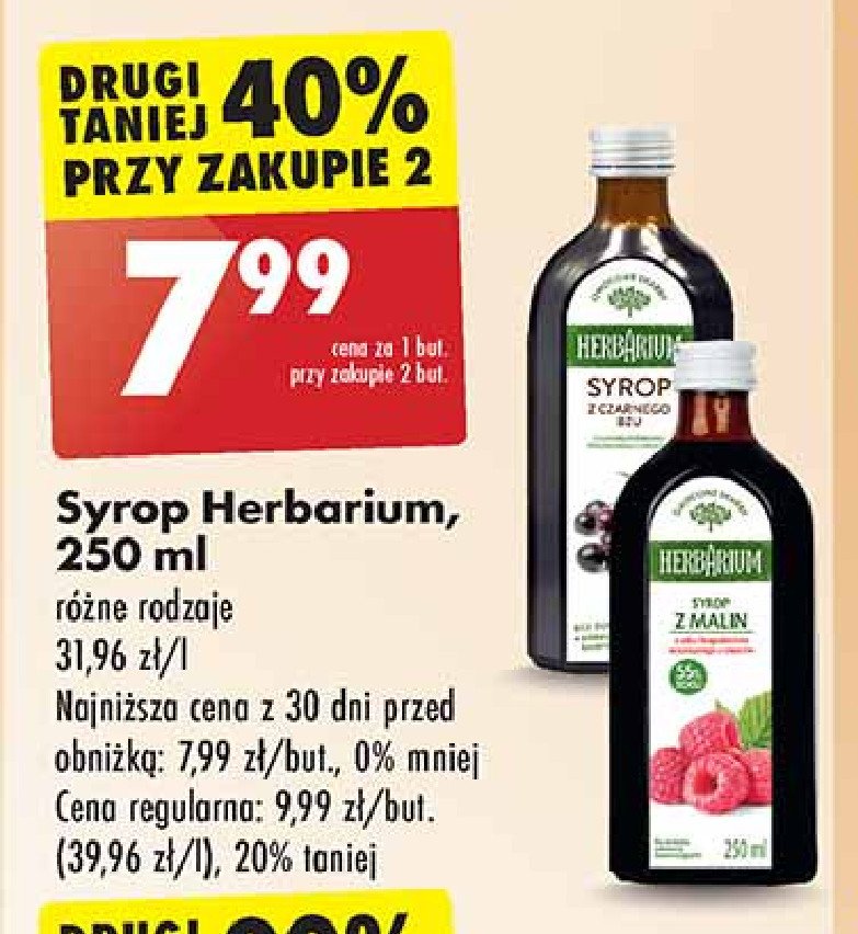 Syrop z czarnego bzu Herbarium promocja