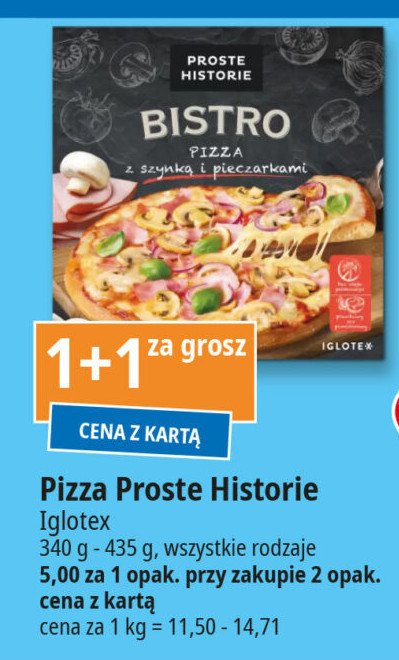 Pizza z szynką i pieczarkami Iglotex bistro promocja