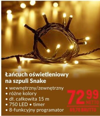 Łańcuch oświetleniowy na szpuli Snake promocja w Makro