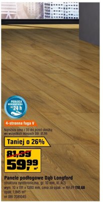 Panele podłogowe Dąb Longford promocja w OBI