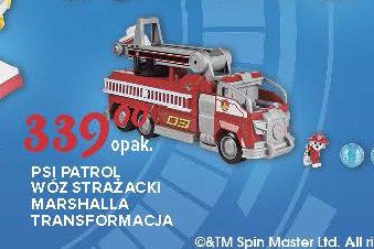 Wóz strażacki marshall'a transformacja Spin master promocja