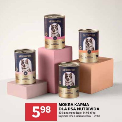Mokra karma dla psa Nutrivida promocja w Stokrotka