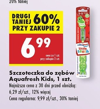 Szczoteczka do zębów 3-5 Aquafresh little teeth promocja w Biedronka