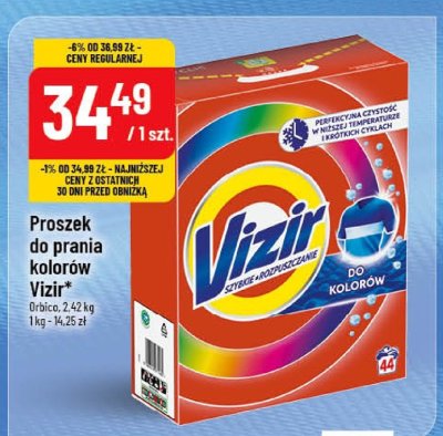 Proszek do prania kolorów Vizir promocja w POLOmarket