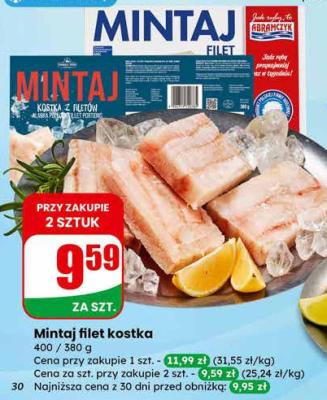 Mintaj filet kostka promocja w Dino