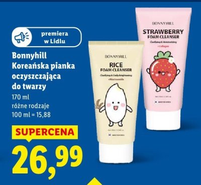 Pianka oczyszczająca do twarzy Bonnyhill Koreańska promocja w Lidl