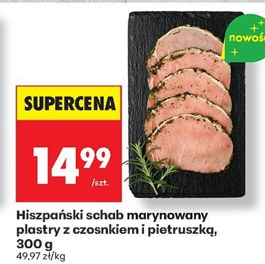 Hiszpański schab marynowany plastry z czosnkiem i pietruszką promocja w Biedronka