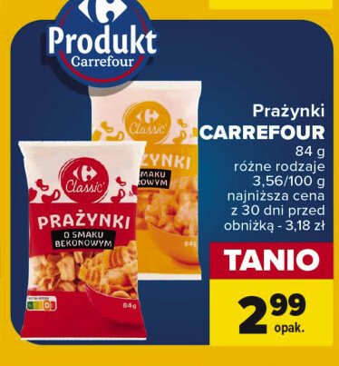 Prażynki serowe Carrefour classic promocja