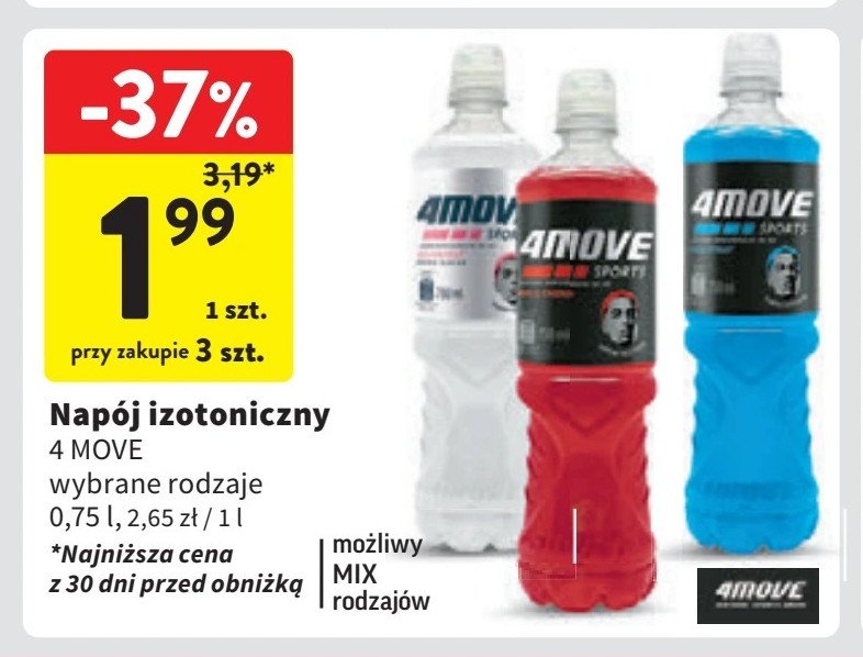 Napój wiśniowy 4move promocja w Intermarche