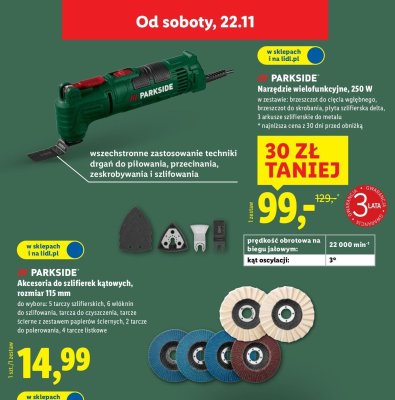 Narzędzie wielofunkcyjne PARKSIDE 250 W promocja w Lidl