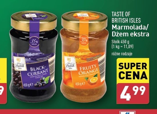 Dżem z czarnej porzeczki Taste of british isles promocja