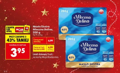 Masło Ekstra Mleczna Dolina 200g promocja w Biedronka