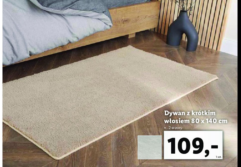 Dywan z kr贸tkim w艂osiem 80 x 140 cm promocja