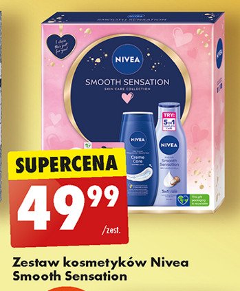 Zestaw w pudełku caring moment: mleczko do ciała smooth sensation 400 ml + żel pod prysznic creme care 250 ml Nivea zestaw promocja