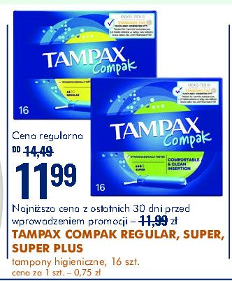 Tampony regular Tampax compak promocja