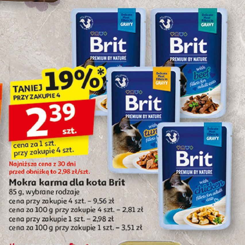 Karma dla kota beef BRIT PREMIUM AND NATURE promocja