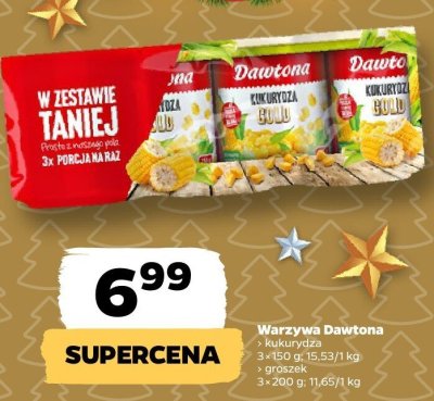 Kukurydza 3-pak Dawtona promocja w Netto