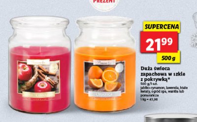 艢wieca zapachowa w szkle z pokrywk膮 wanilia promocja