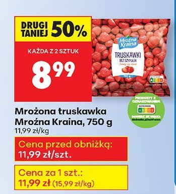 Mrożona truskawka 750 g promocja w Biedronka