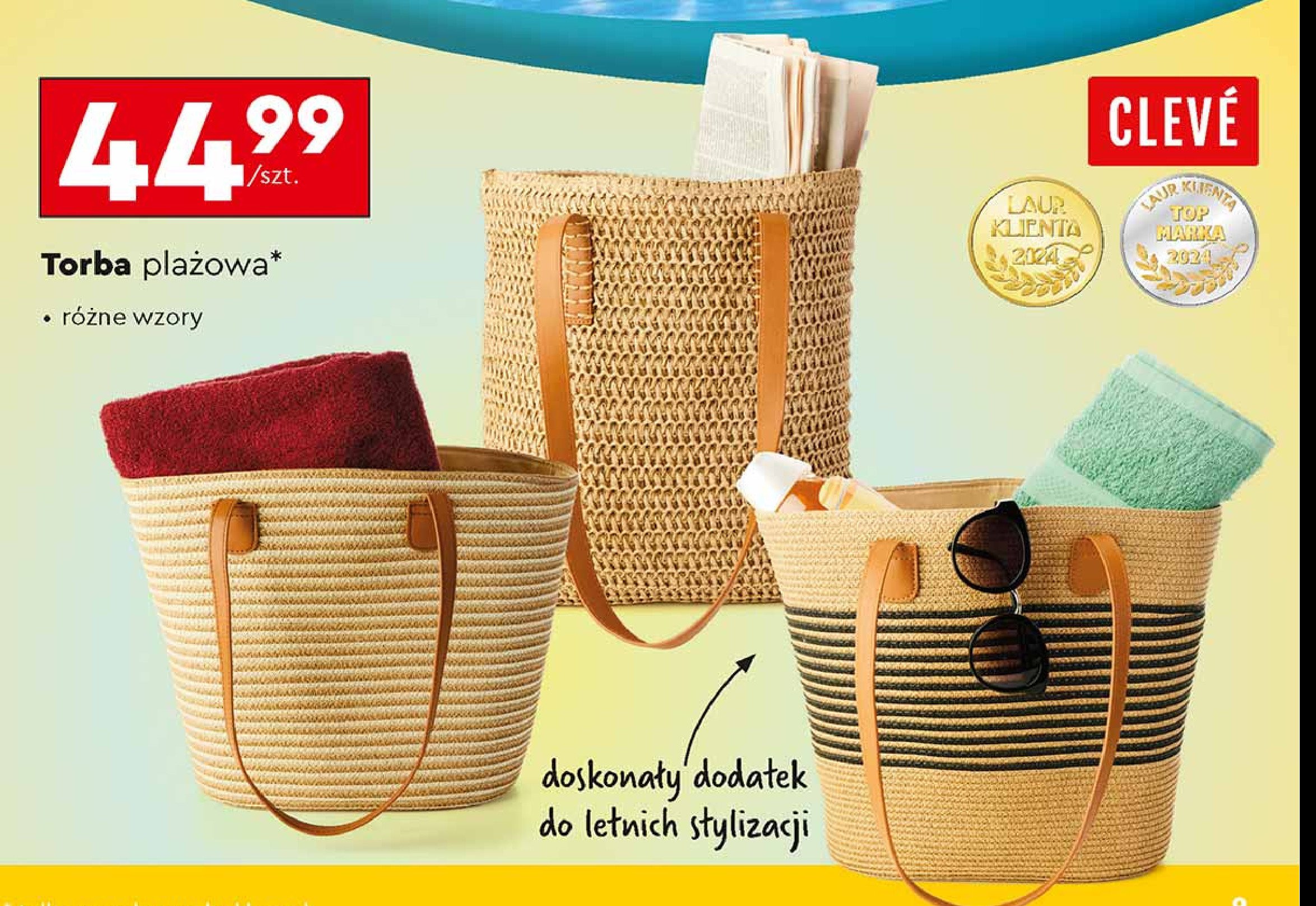 Torba plażowa Cleve promocja w Biedronka