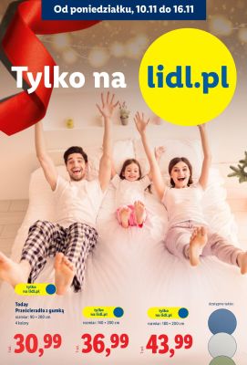 Today Prześcieradło z gumką 180 × 200 cm promocja w Lidl