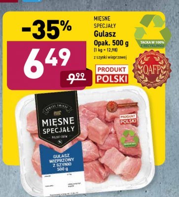 Gulasz wieprzowy z szynki Mięsne specjały zawsze świeże (aldi) promocja