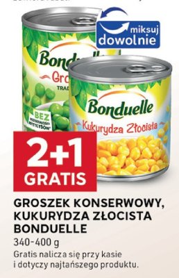 Groszek konserwowy, kukurydza złocista Bonduelle promocja w Stokrotka