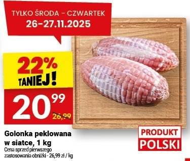 Golonka peklowana w siatce, 1 kg promocja w Twój Market