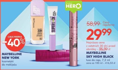 Tusz do rzęs MAYBELLINE SKY HIGH BLACK tusz do rzęs, 7,2 ml promocja w Super-Pharm