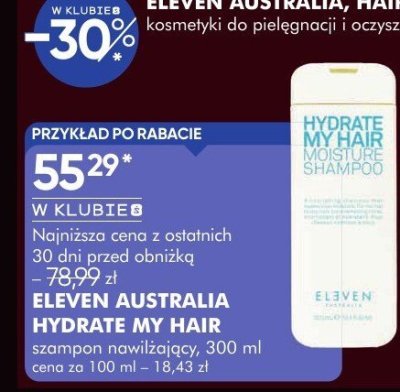Szampon ELEVEN AUSTRALIA HYDRATE MY HAIR szampon nawilżający 300 ml promocja w Super-Pharm