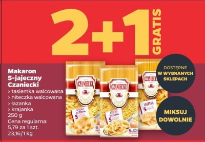 Makaron 5-jajeczny niteczka walcowana Czaniecki promocja w Netto