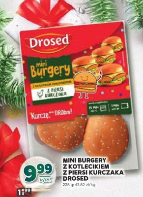 Mini burgery z kotlecikiem z piersi kurczaka Drosed promocja w Stokrotka