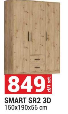 Szafa SMART SR2 3D 150x190x56 cm promocja w Merkury Market